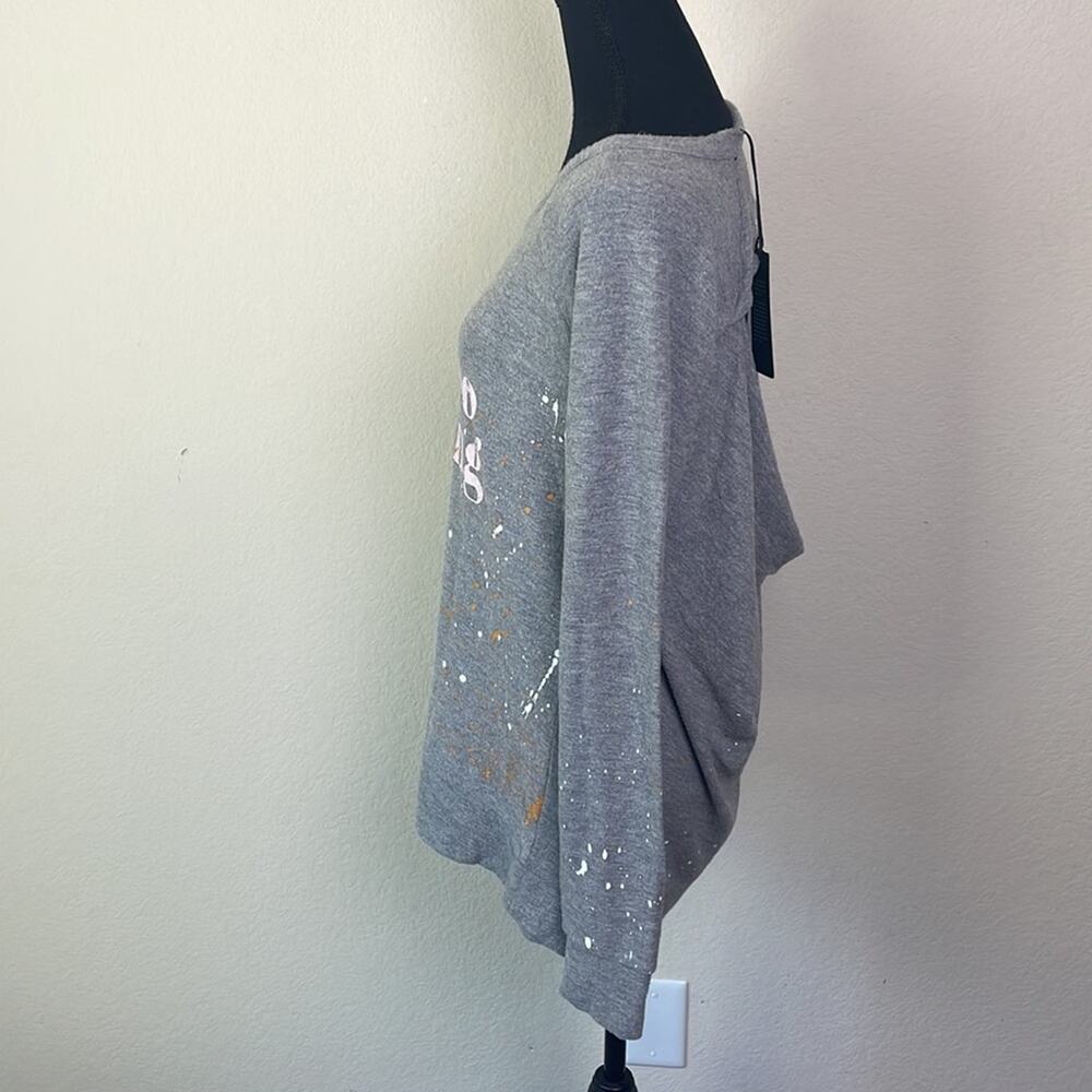 New! Chaser open slouch back dancer’s sweatshirt women’s M - Picture 5 of 12